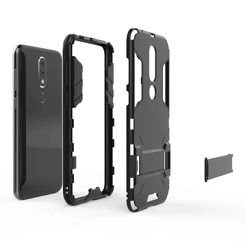 SemgCeKen Luxury holder armor case for Nokia 1 2 3 5 6 7 8 9 plus 2.1 X5 X6 X7 7.1 8.1 2018 hybrid shockproof phone back cover |