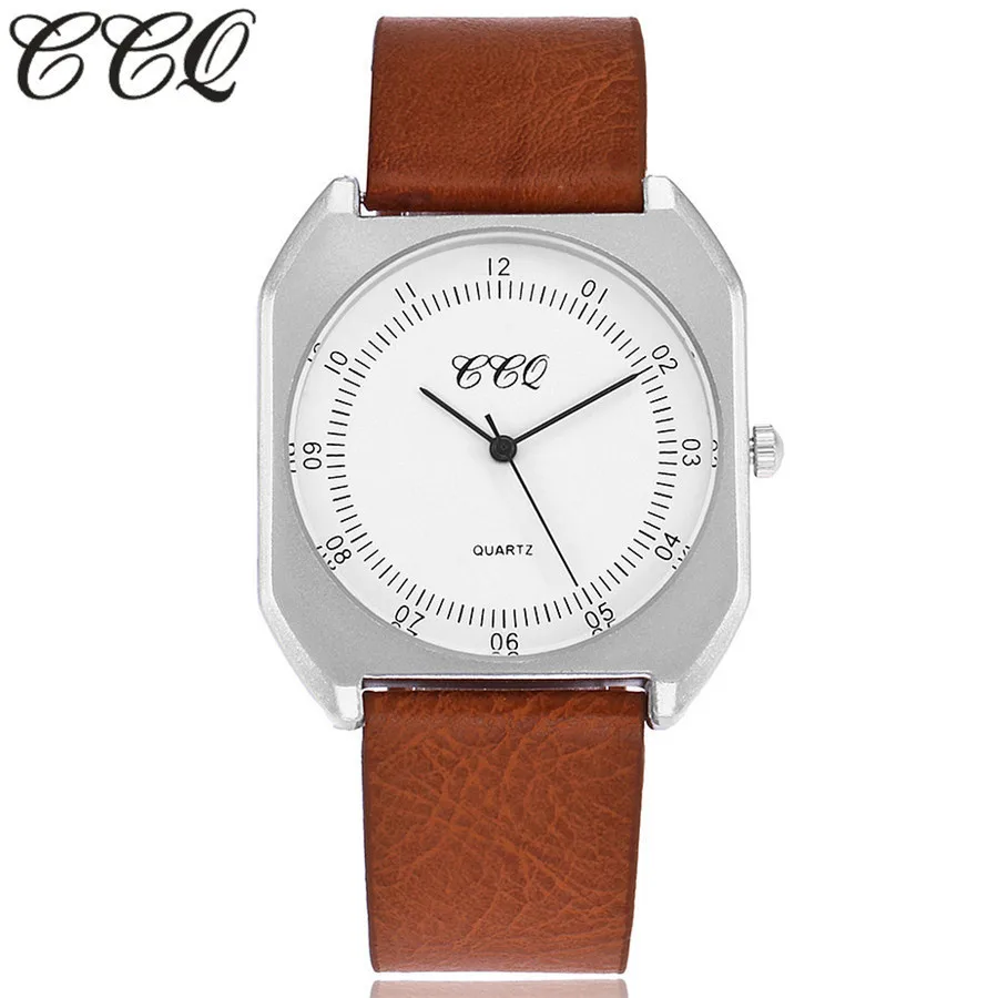 CCQ брендовые Новые Модные Простые ультра тонкие часы с циферблатом роскошные