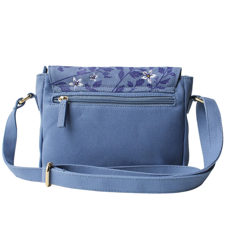 Брендовая сумка мессенджер с цветочной принцессой для девочек тканевая вышивкой