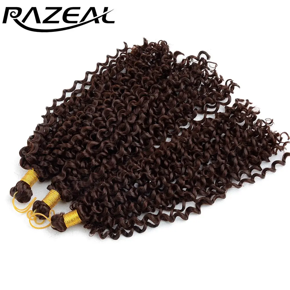 Razeal 14 дюймовый богемный стиль искусственные плетеные волосы коричневое