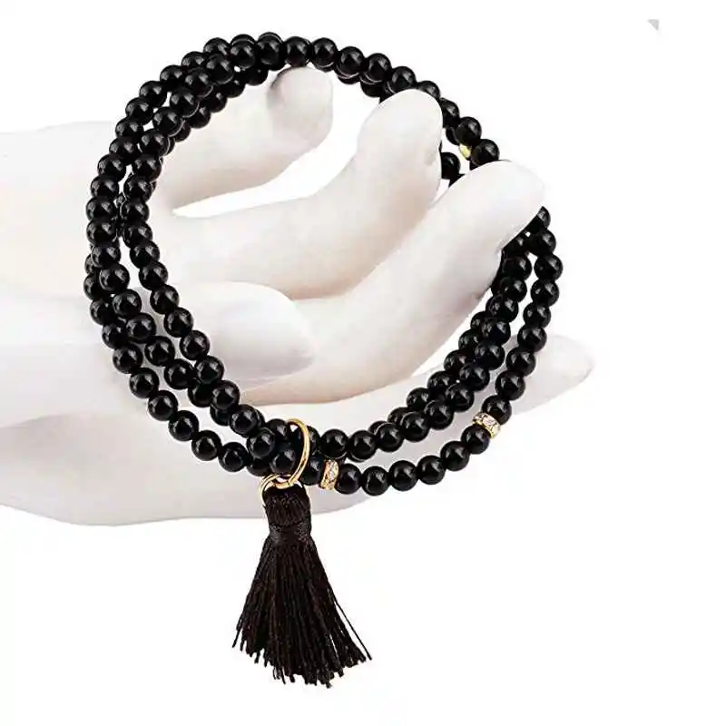 Браслет из натуральных камней диаметром 6 мм тибетский буддийский браслет с