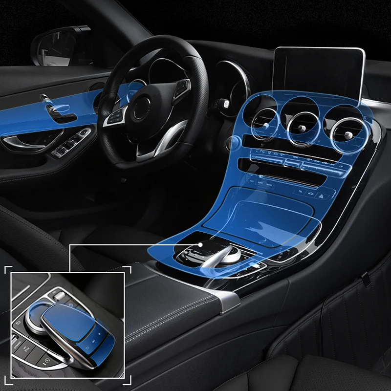 Для Mercedes Benz C Class C200 Coupe внутренняя невидимая защитная пленка центральная консоль