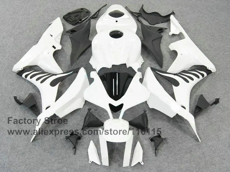 Белые Обтекатели для литья под давлением HONDA CBR 600 RR 2007 2008 cbr600rr 07 08 заказ + 7