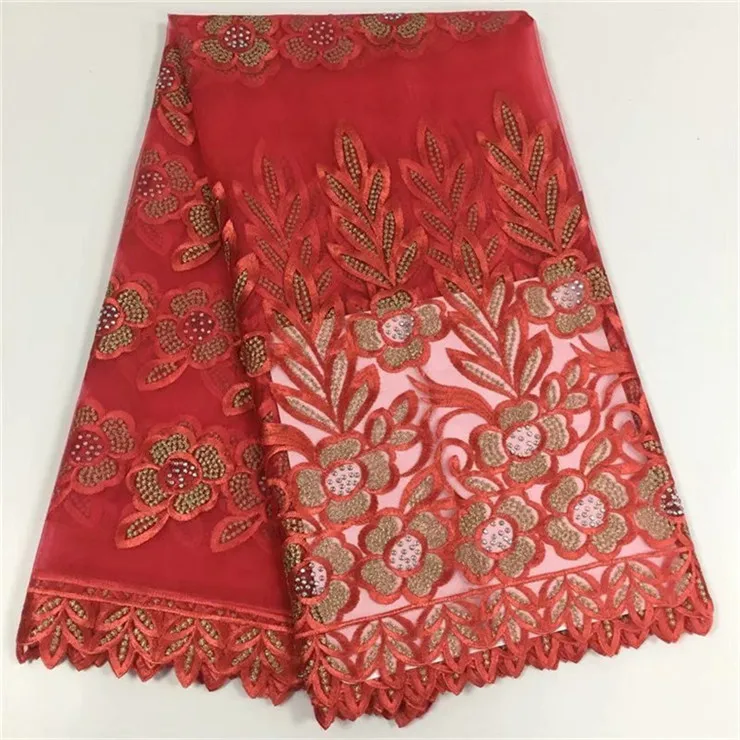 Hot sale embroidery stone lace fabric fushia yellow african with 5 yards royalbule net yf1023 | Дом и сад
