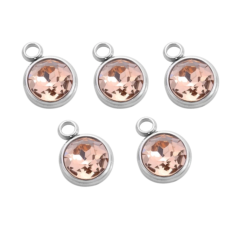 FUNIQUE Женская мода карамельного цвета циркон нержавеющая сталь Круглые Подвески