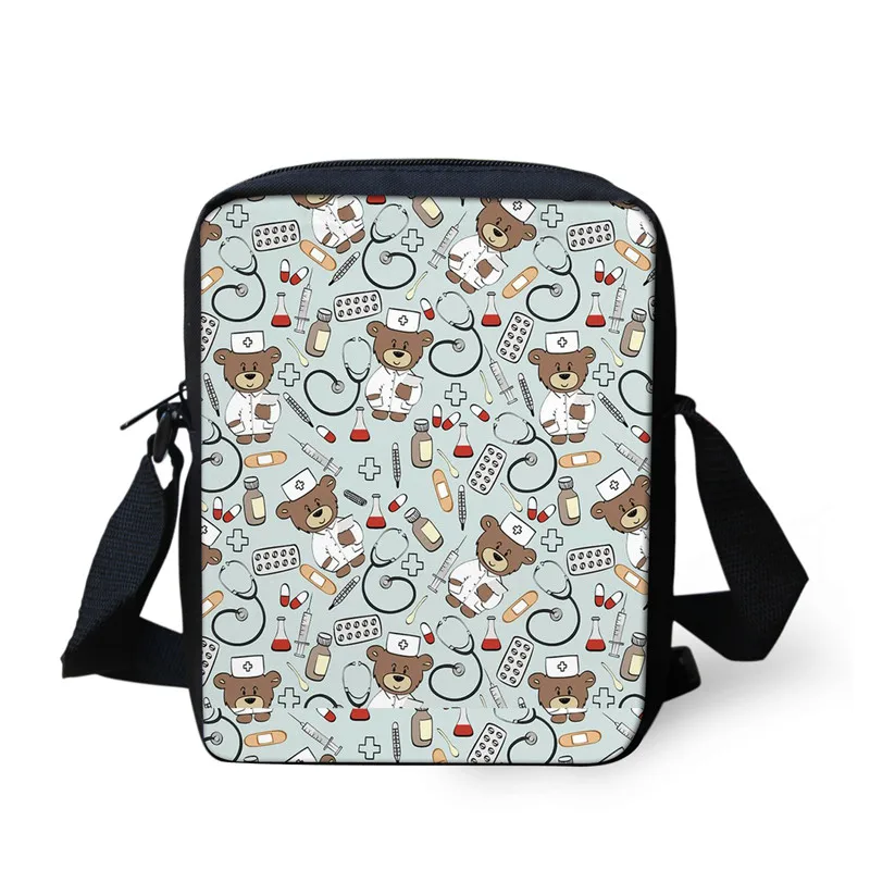 YQ985E FORUDESIGNS мультфильм Медведь Доктор Медсестры печать детские школьные рюкзаки для девочек милый школьный рюкзак для подростков детские сумки рюкзак - Цвет: YQ985E
