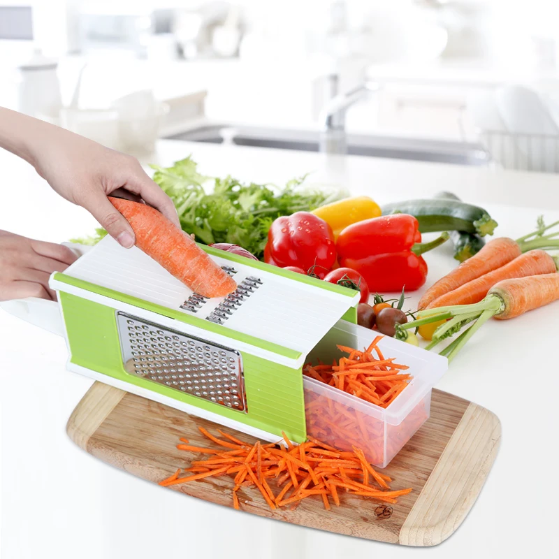 Высокое качество PP материал 4 лезвия многофункциональная Терка мандолина резак