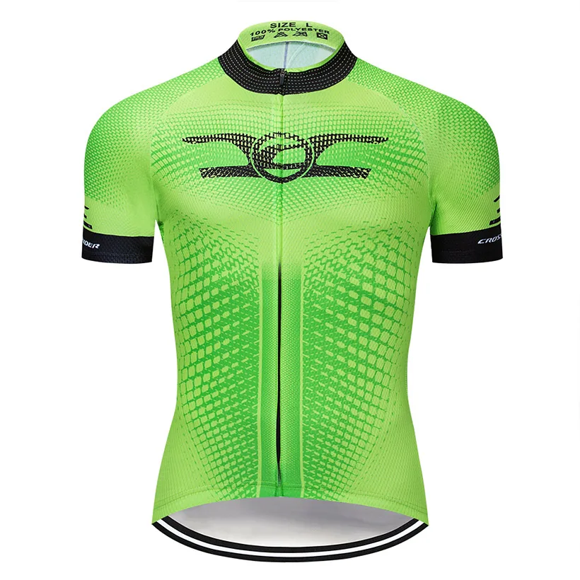 Армейский зеленый Crossrider велосипедная майка 9D гелевый нагрудник набор MTB велосипедная одежда Ropa Ciclismo велосипедная одежда Мужская короткая Майо кюлот - Цвет: Армейский зеленый
