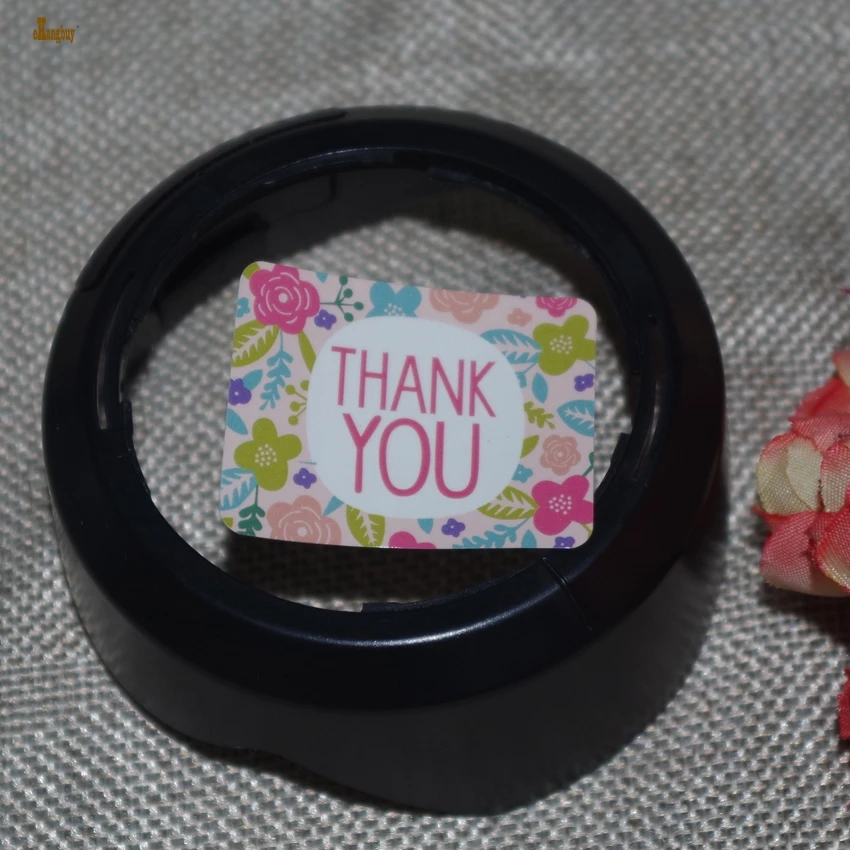 

450pcs/50papers Pure and fresh flowers THANK YOU seal sticker Baking packaging self-adhesive sealing sticker 9pcs/piece