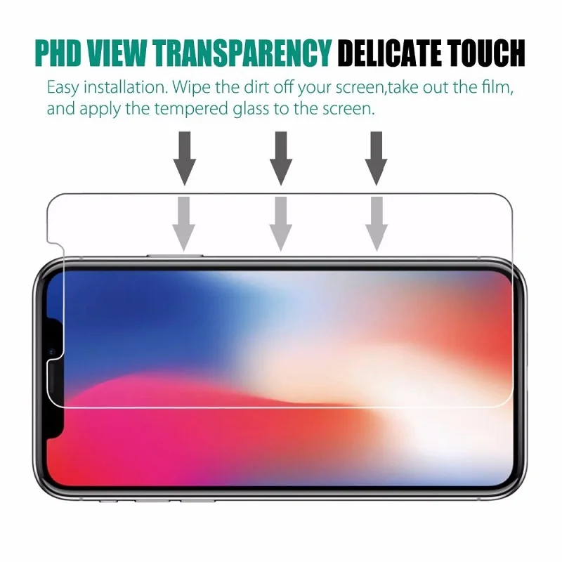Защитное стекло для iPhone X закаленное на Защита экрана защитная пленка|Защитные