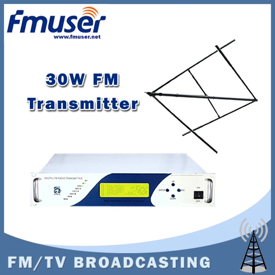 Бесплатная доставка czh618f-30w 2u Профессиональный fm-передатчик cd-качество вещания