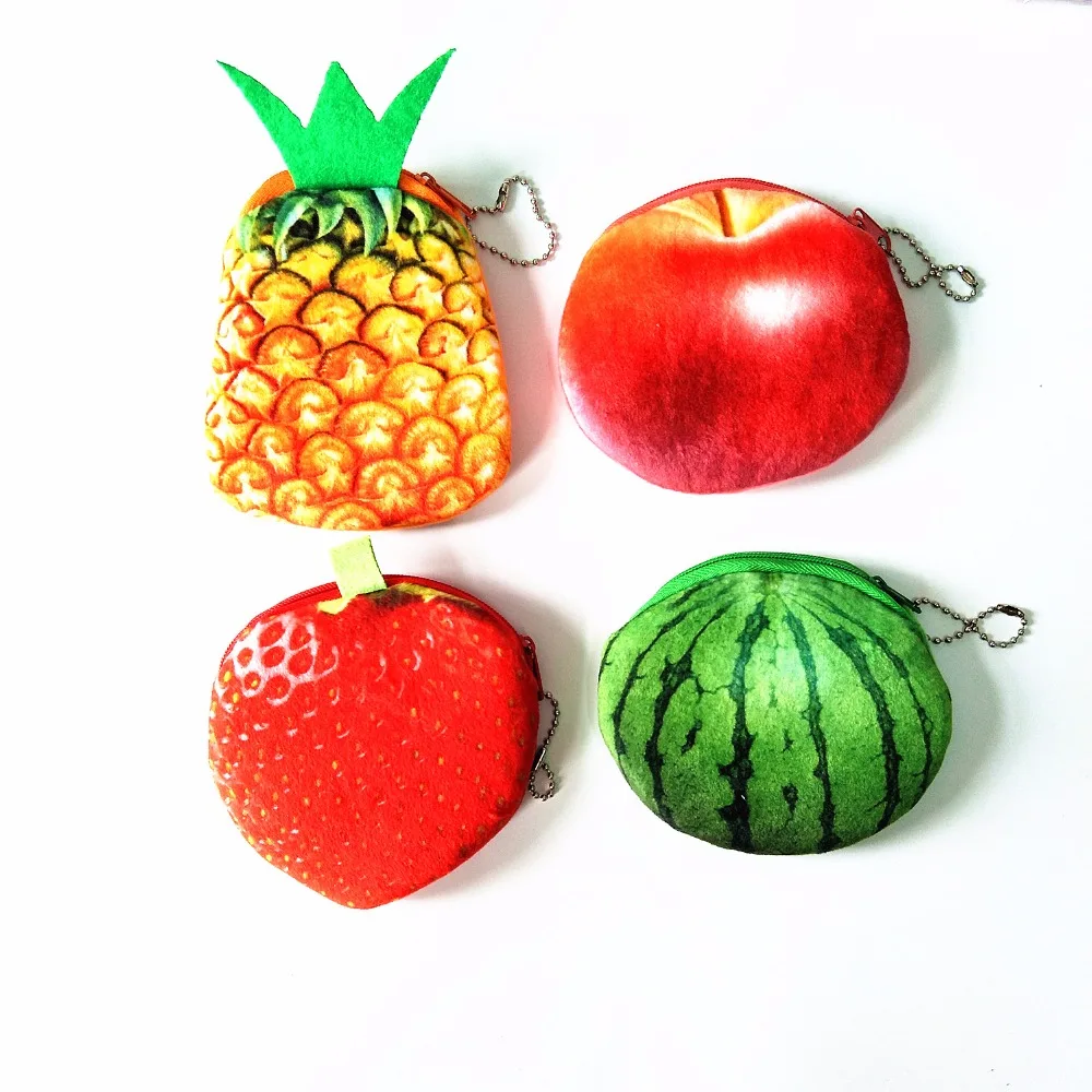 Женский кошелек M117 с изображением фруктов милая семья мультяшных для мелочи