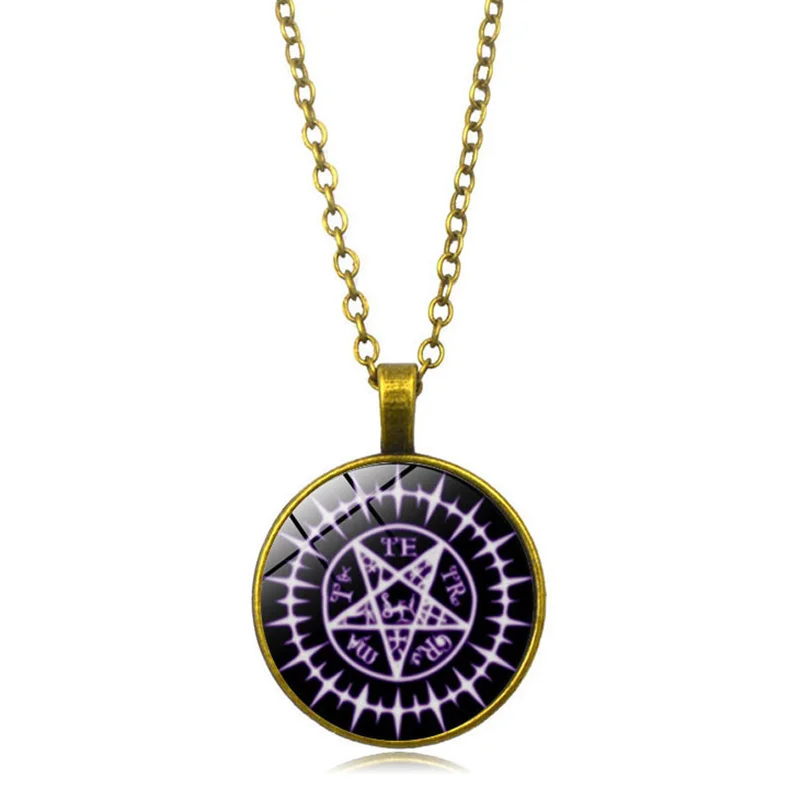 6 Пентаграмма Supernatural иврит очарование кулон пентаграмма состояние Для мужчин t Цепочки и ожерелья Для мужчин амулет со звездой цепочка колье с талисманом - Окраска металла: 6