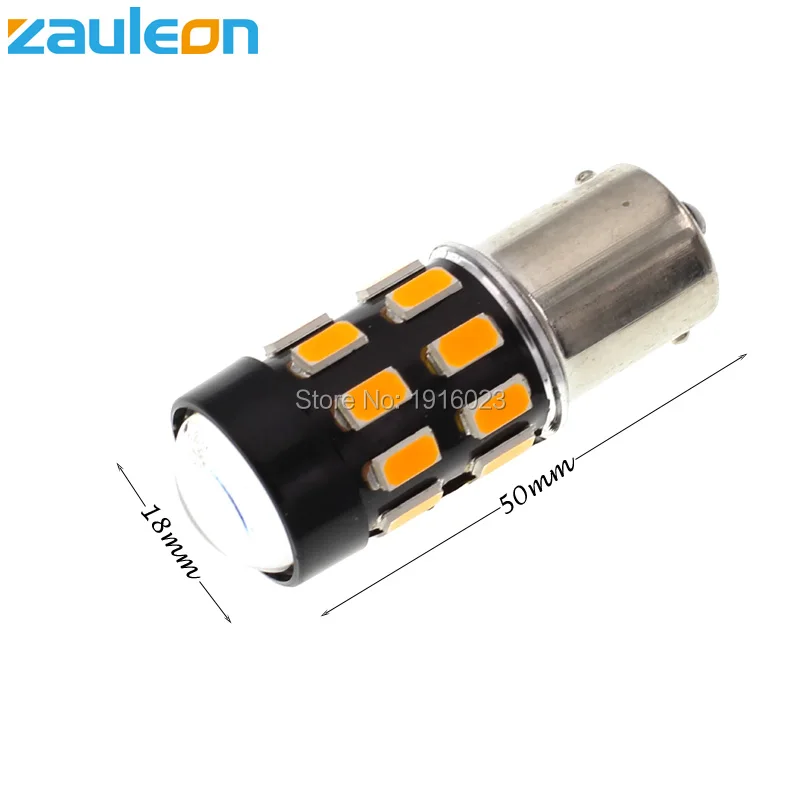 Zauleon 2pcs 1156 BAU15S PY21W LED Amber Yellow Turn Signal Light Auto Replace Lamp Parking Car-Styling | Автомобили и мотоциклы