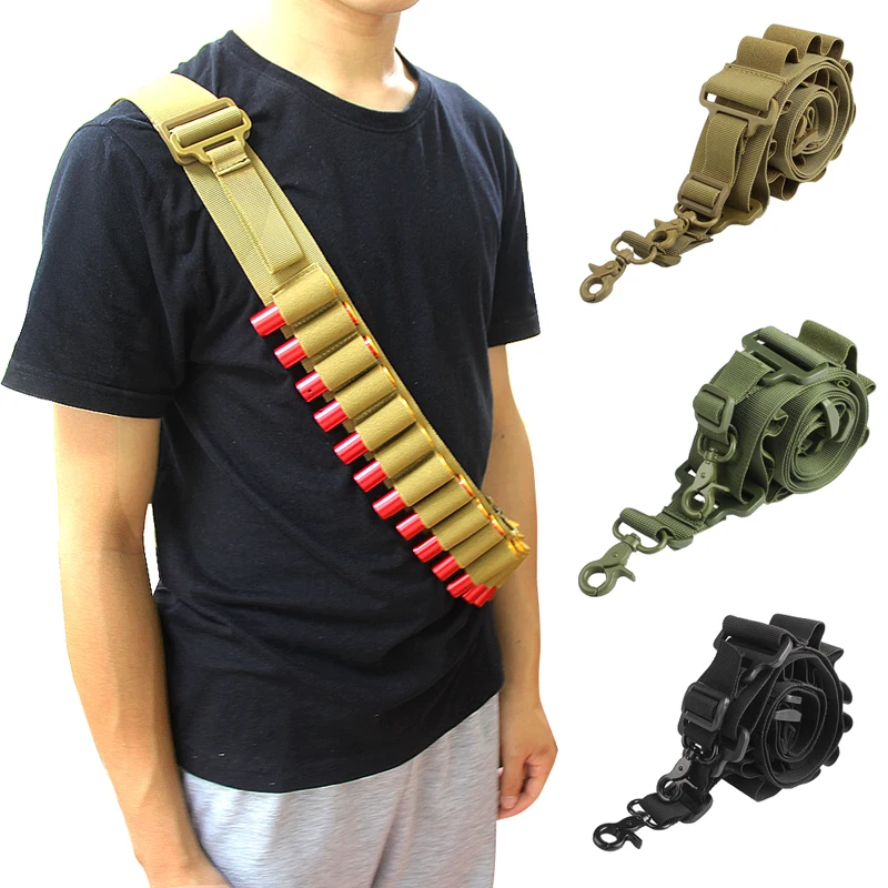 Двумя точками Sling ремень регулируется охотничья веревка металлическими крючками