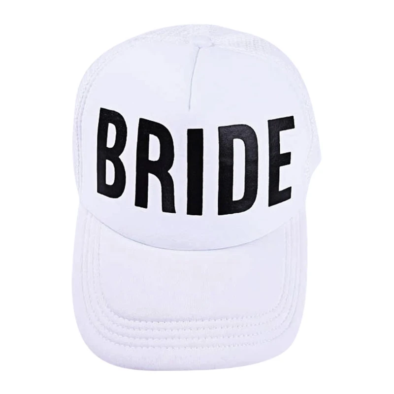 116-W С надписью "BRIDE TO BE" Девичник Шапки Для женщин свадебные Preparewear шляпы водителя грузовика белый неоновый летнее Сетчатое платье - Цвет: 116-W