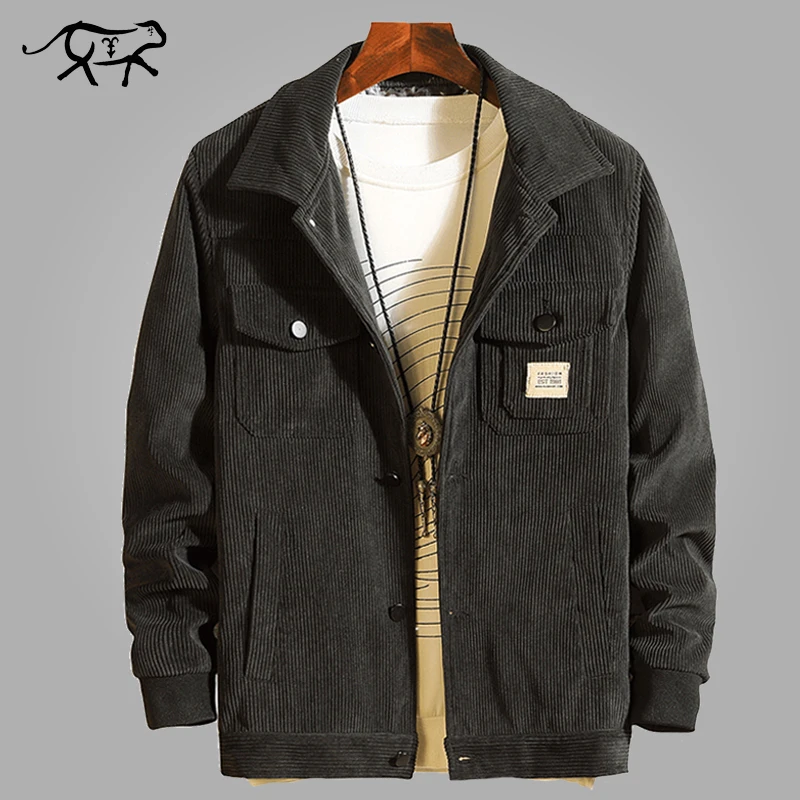 Новая брендовая мужская куртка из чистого хлопка вельветовые мужские куртки