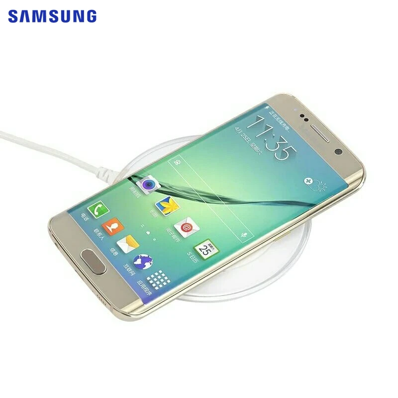 Samsung Оригинальное QI Беспроводное зарядное устройство для samsung Galaxy S6 Edge S6+ G9200 G9250 S6Edge+ Note 5 G9280 S7 S8 Plus S9 S10 EP-PG920I