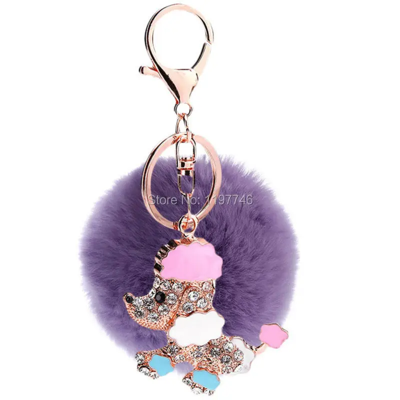 Лидер продаж роскошные мягкие пушистые брелоки из кроличьего меха 8 см в разных