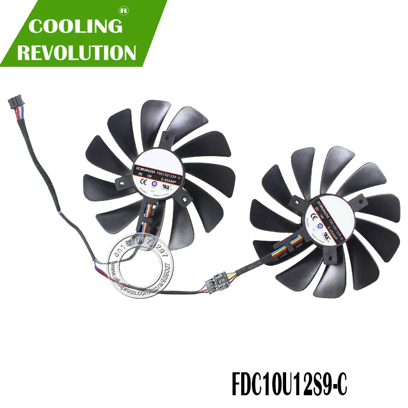 FDC10U12S9-C DC12V 0.45AMP диаметр 95 мм графика/Видеокарта кулер вентилятор для XFX RX580 RX584 RX588 видеокарта вентилятор охлаждения