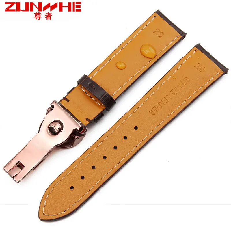 

watch strap 20mm 22mm 21mm case for Patek Philippe watch folding buckle silver rose gold free shipping