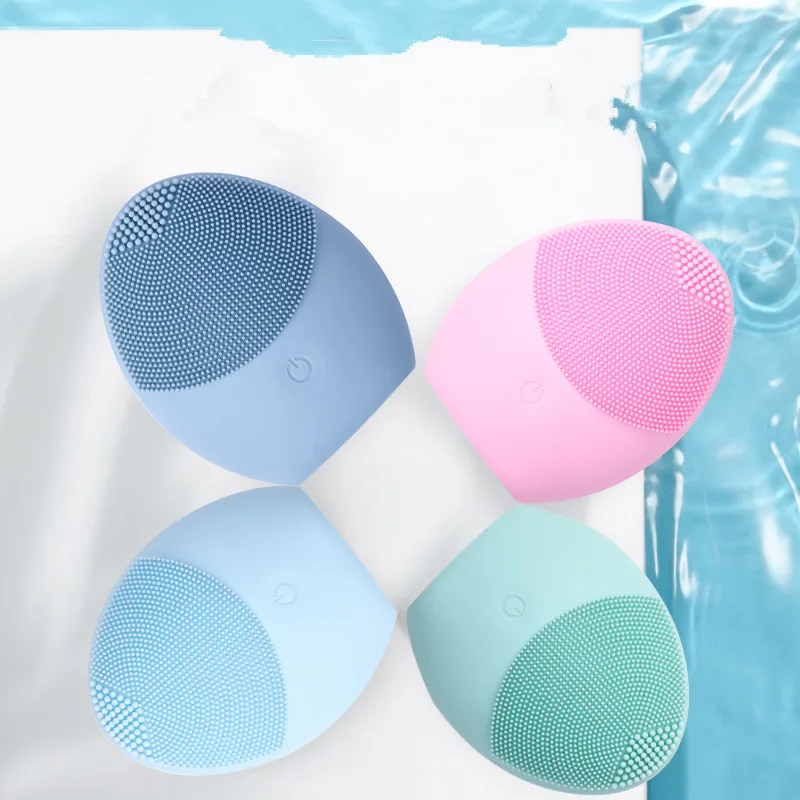 

2019 Brand New Facial Cleansing Brush Electric Massage Mini Silicone Brush Deep Pore Cleaning Electric Waterproof Massage Tools