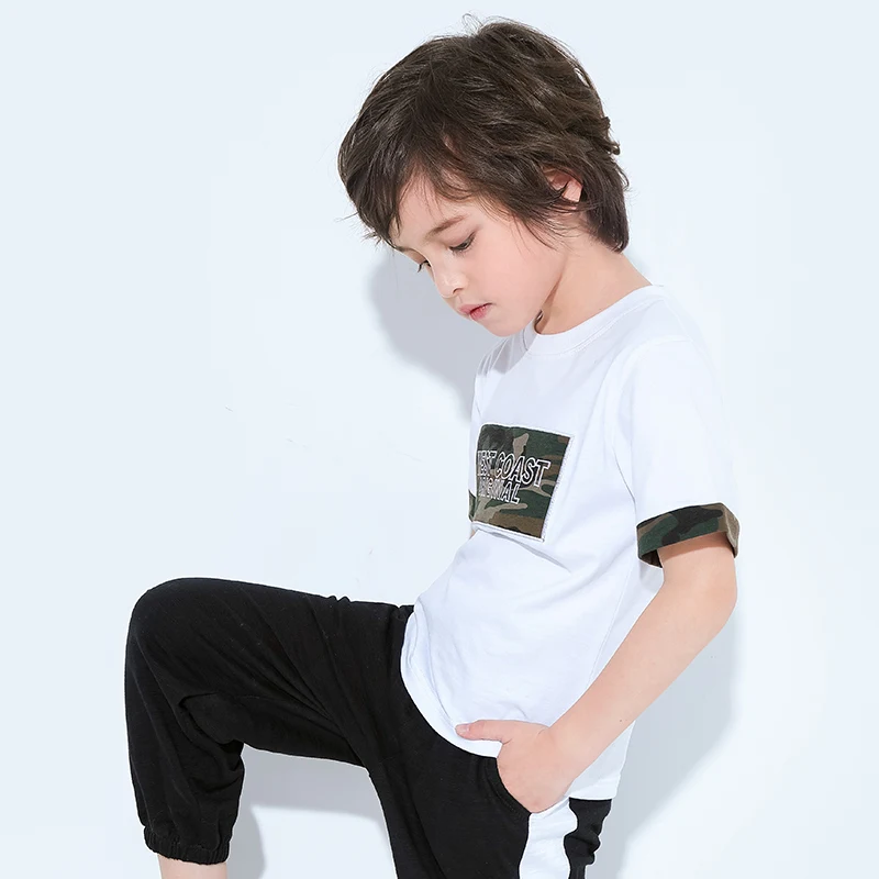 Pioneer Kids/Детские футболки с имитацией двух предметов футболка камуфляжным принтом