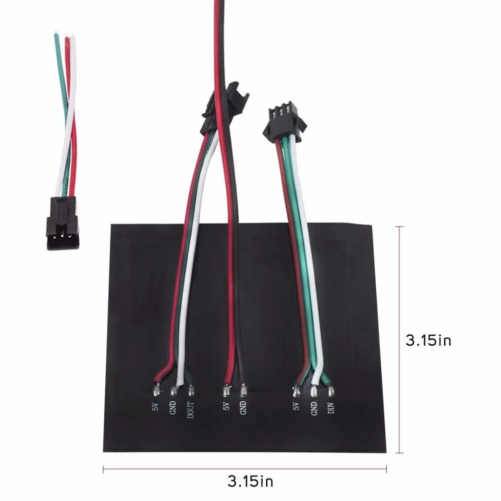 Цифровой гибкий светодиодный экран WS2812B 8*8 64 пикселя RGB 5 в постоянного тока | Лампы