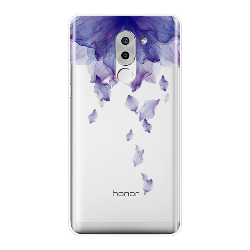 Чехол для телефона Huawei Honor 6A 4C 5C 6C Pro мягкий силиконовый розовый цветочный красный