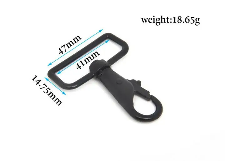 

41mm Black trigger snap for bag, hardware accessories,handbag hook swivel clasp Dog clip hook metal Clip Buckle