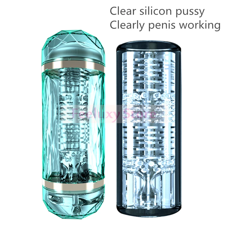 Прозрачная искусственная вагина настоящая карманная киска с ртом Глубокая