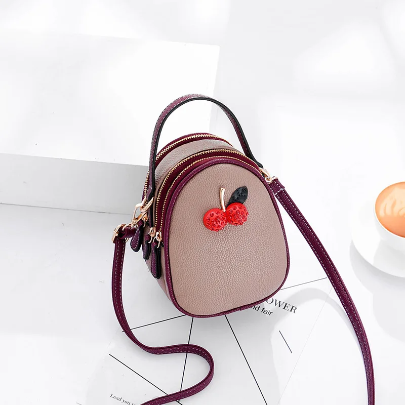 2018 новая сумка с рисунком личи модная вишневым узором через плечо мини для