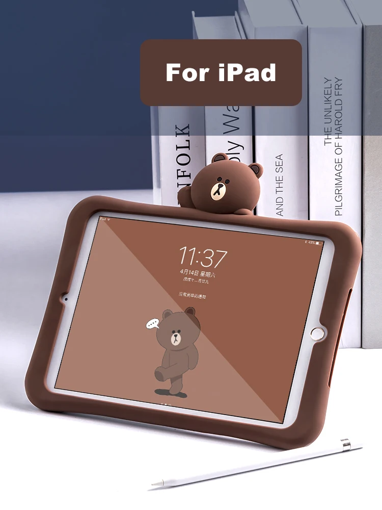 Мультфильм мягкий силиконовый чехол Обложка для iPad Pro 9 7 10 5 воздуха Air2 Mini 1 2 3 4