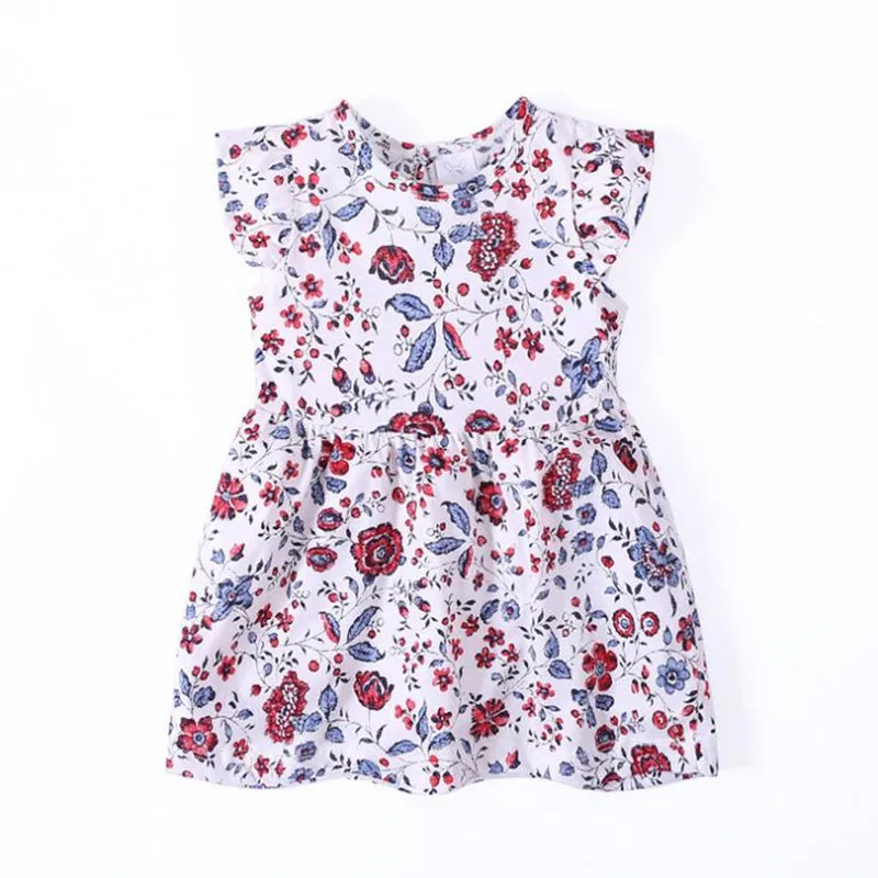 Летнее праздничное платье Одежда для новорожденных платья из хлопка маленьких