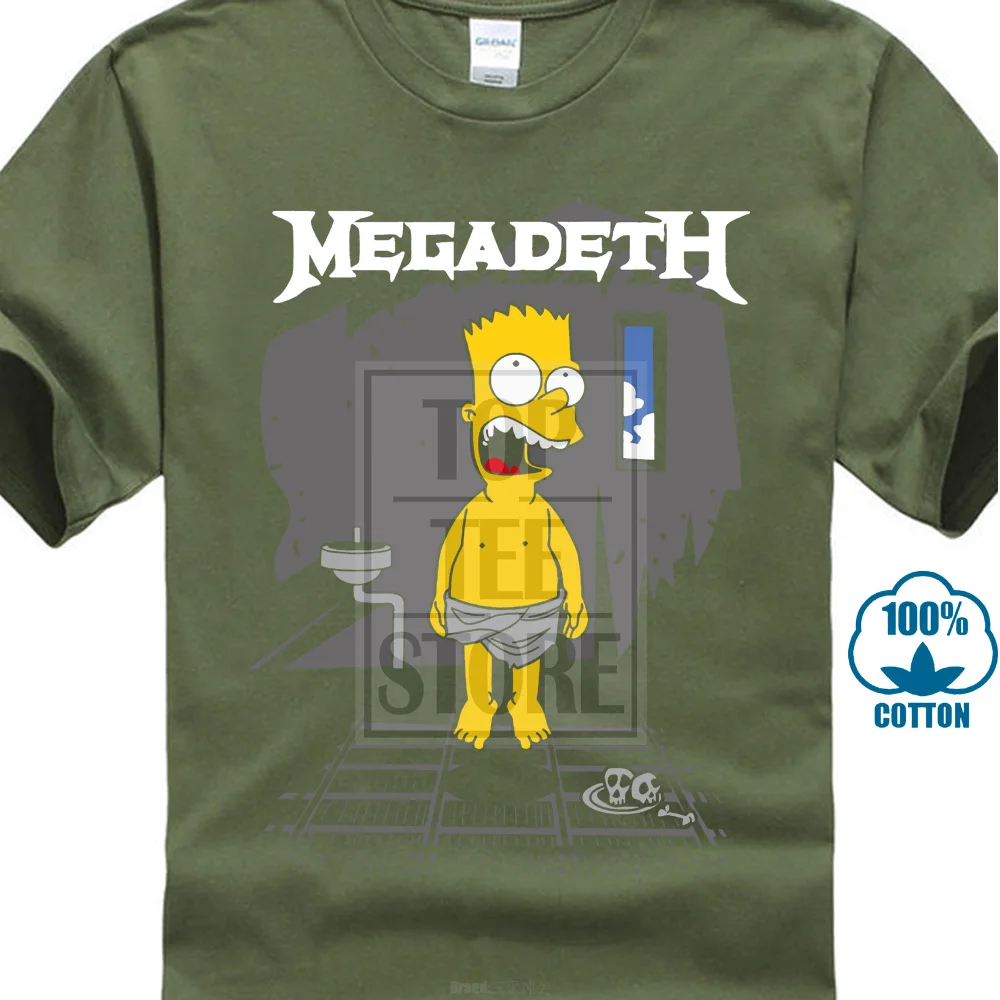 Армейский зеленый Megadeth Футболка мужская летняя Harajuku хлопковая Футболка Homme бренд хип хоп топы Drake верхняя одежда - Цвет: Армейский зеленый