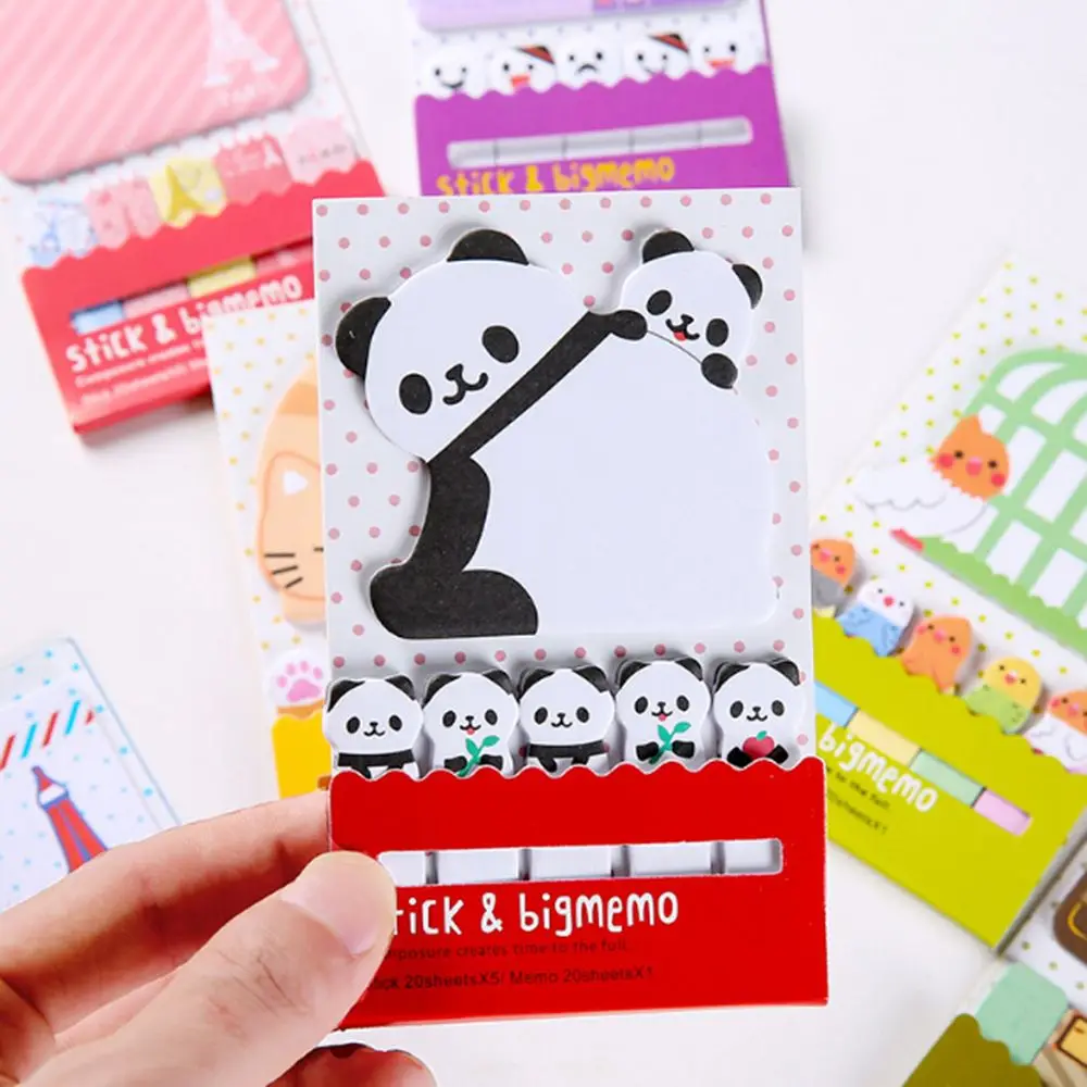 

1pcs Animal Panda Cage Cute Kawaii Sticky Notes Post Memo Pad School Supplies Planner Stickers Paper Bookmarks Korean Stationery