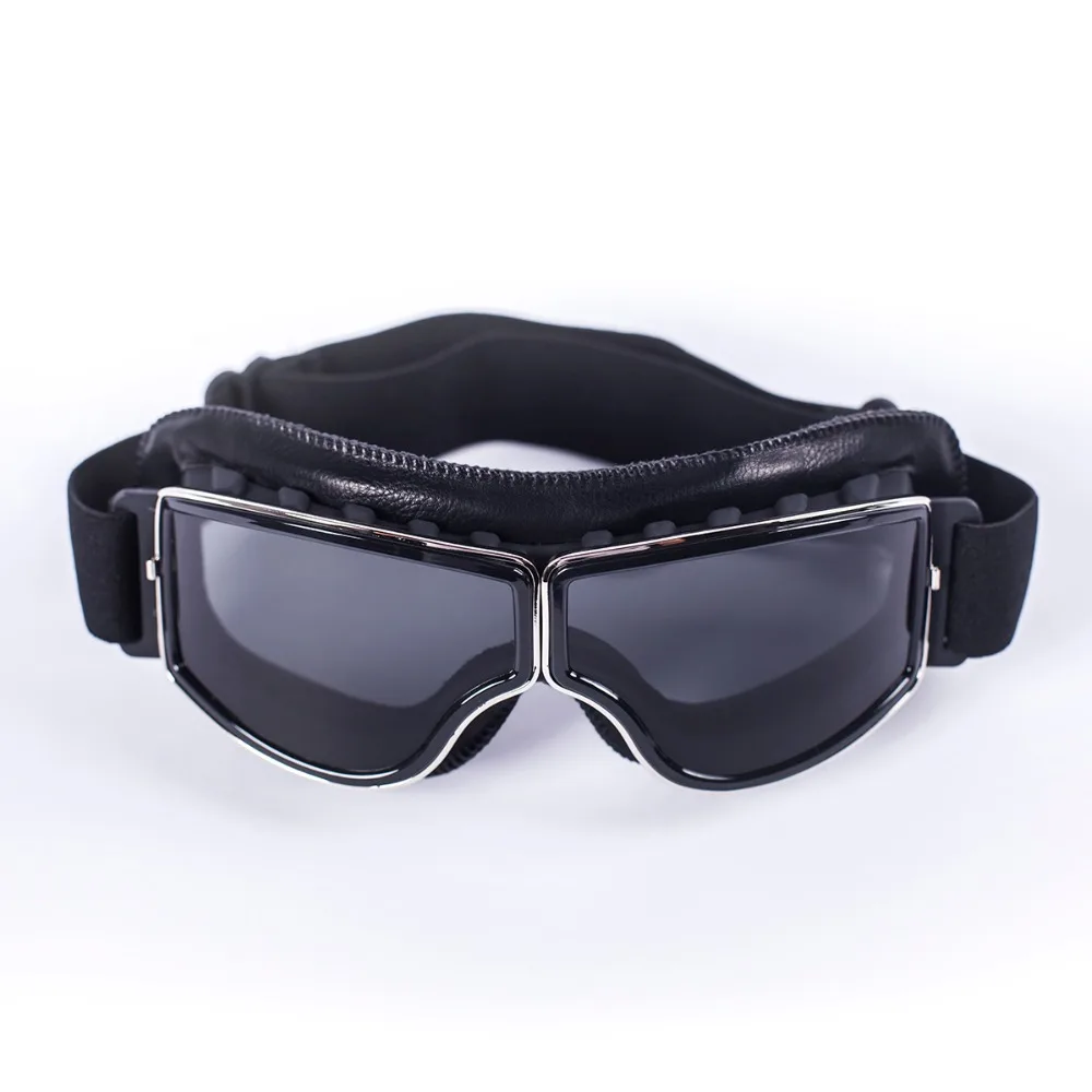 Черные универсальные винтажные мотоциклетные очки скутеры велосипедные шлем