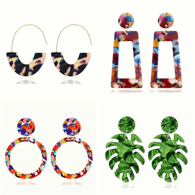 Женские серьги пусеты adolph модные длинные с листом аксессуары для ушей