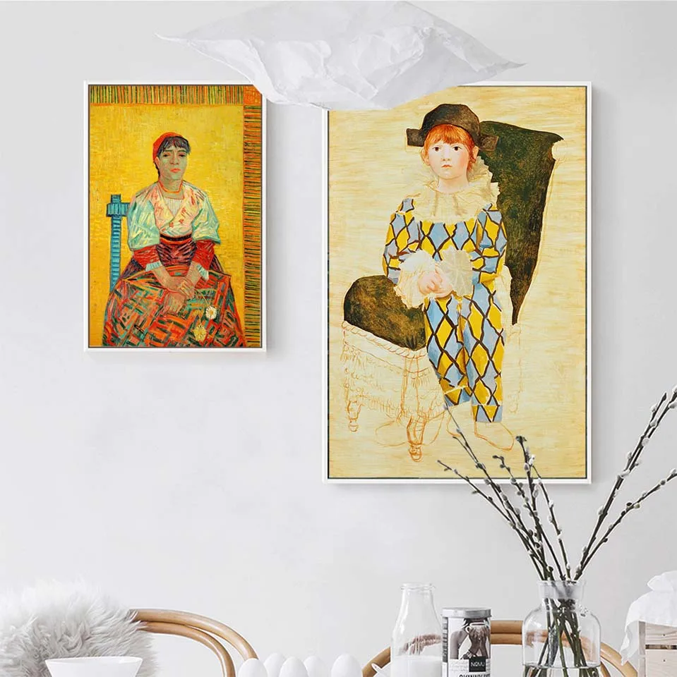 Vinsonloud украшение для дома, плакат с принтами, настенная живопись, холст, спрей, картины, спрей, картины, портрет, картина маслом, женщина, мужчина