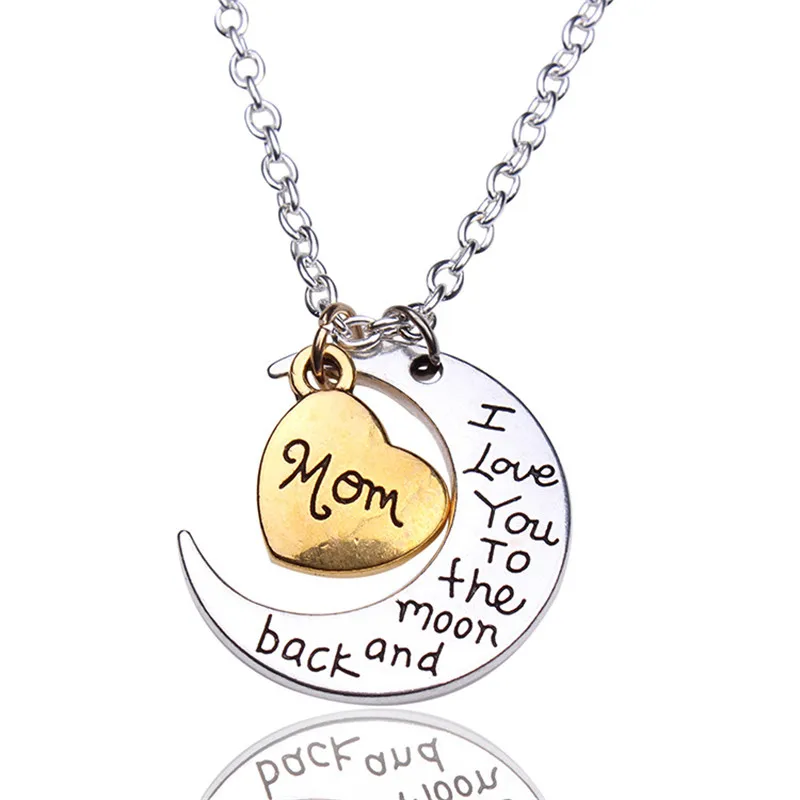 Модное ожерелье из нержавеющей стали с подвеской I Love You to the Moon and Back цепочки для