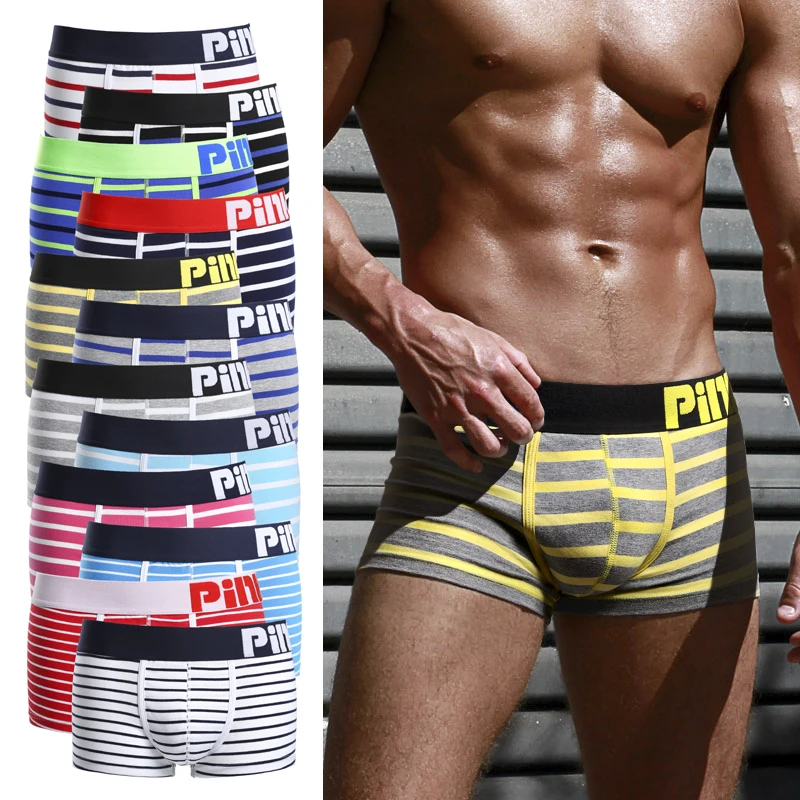 Розовый герой модное нижнее белье хлопок мужские боксеры шорты высокого