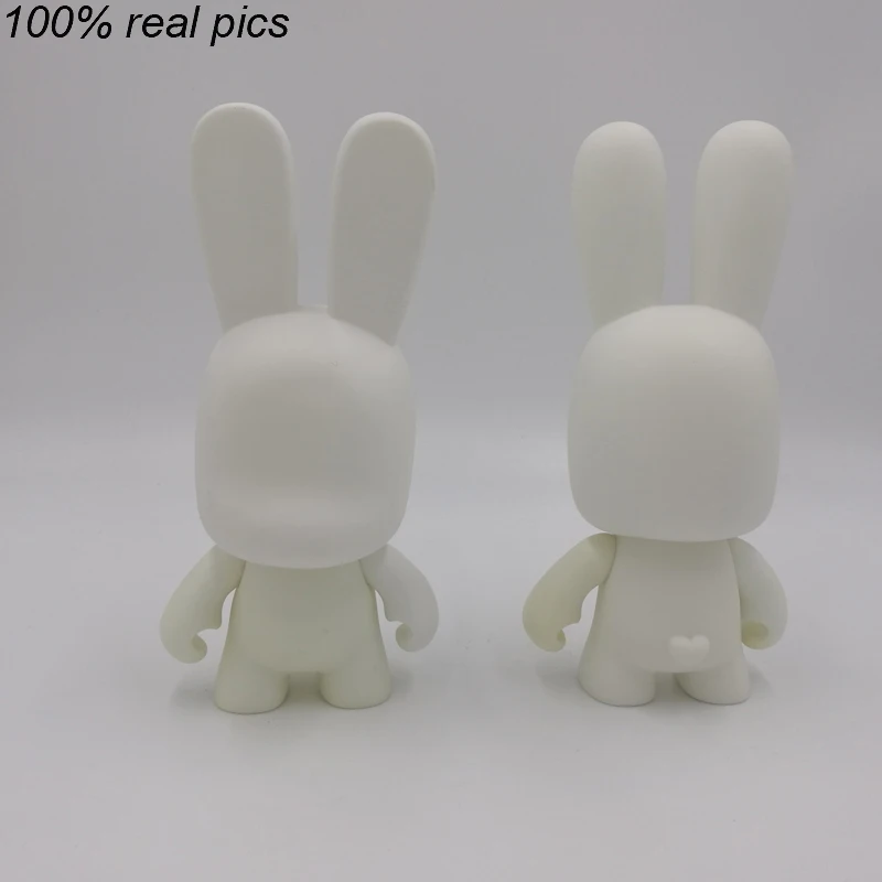 Новое поступление 7 дюймов длинные уши Kidrobot кролик ПВХ кукла DIY Краска пустой белый винил игрушка в Opp мешок