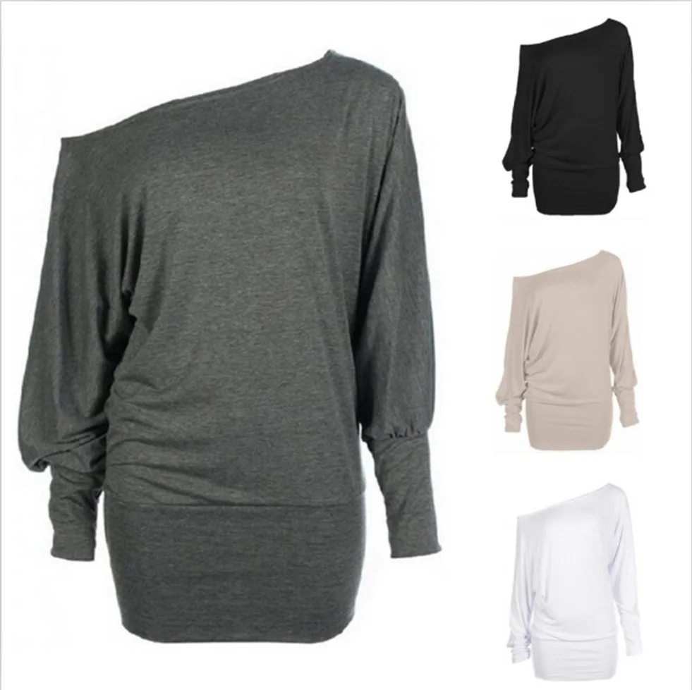 2018 Fashion Women Shirt Batwing Sleeve Shirts Top Solid O-neck Cotton Summer Tee Tops Female Plus Size Casual Loose V259 |