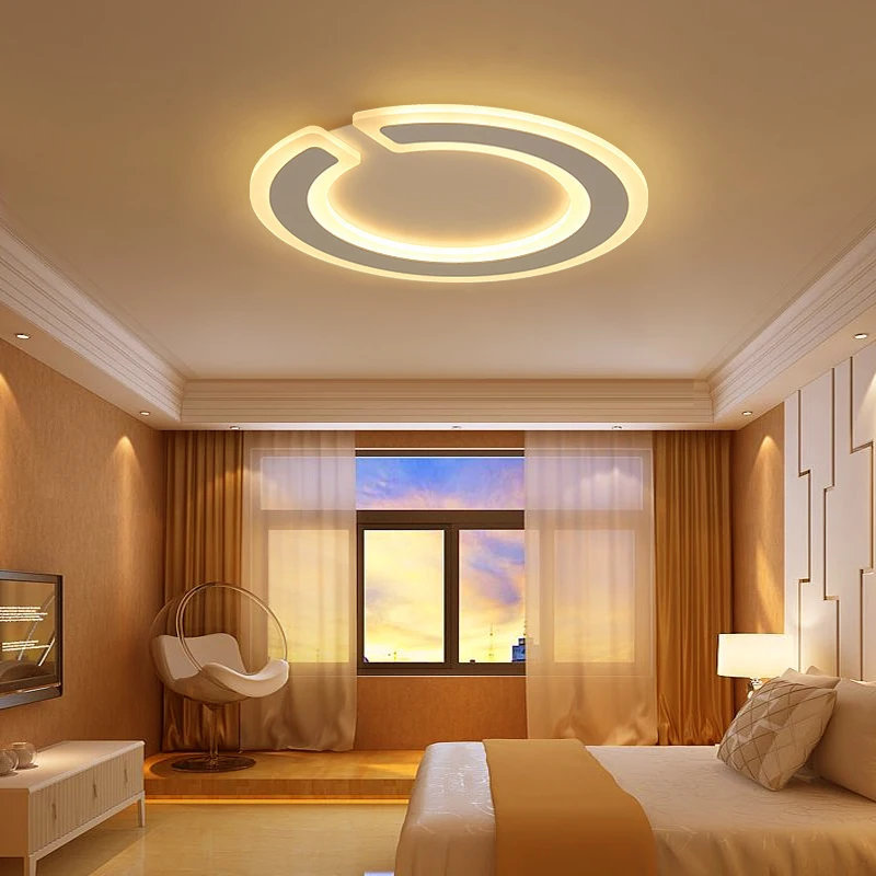 New designs Ceiling Lights for living room dining bedroom Ultra thin Luminaire plafonnier dimming RC round Lamp led|ceiling lights|ceiling lights