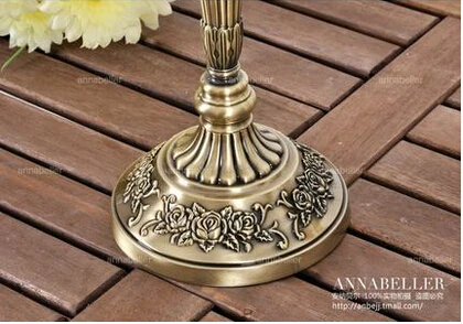 H54 см 7 светильник ветка Бронзовый Цветочный металлический канделябр подсвечник