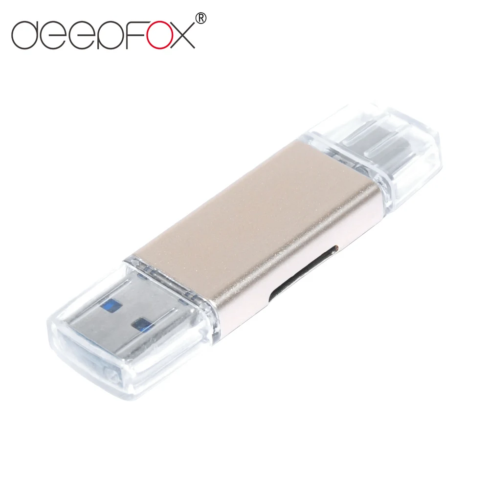 Портативный мини-считыватель карт Deepfox 3 в 1 USB Type C Micro 2 0 TF SD OTG для Android Phone |