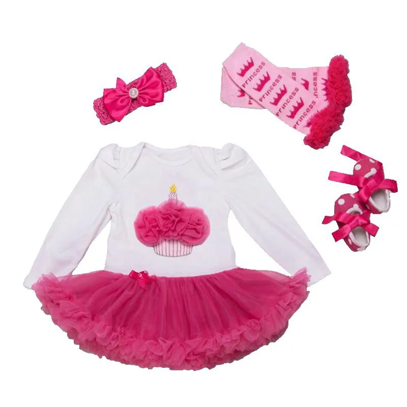 Платье для дня рождения на возраст 2 года повязка голову гетры обувь малышей