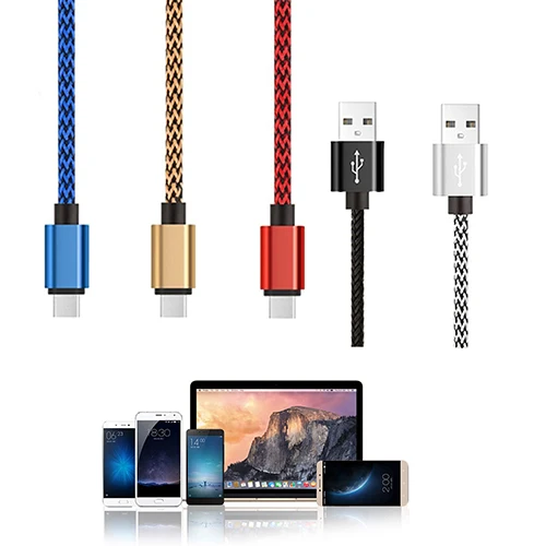USB 2 0 к 3 1 Type C 5 Гбит/с Высокоскоростная синхронизация нейлоновая оплетка кабель