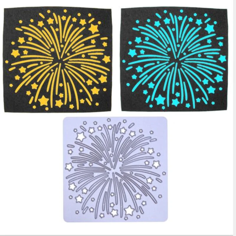 

YINISE 1113 Fireworks Metal Cutting Dies For Scrapbooking Stencils DIY Album Cards Decoration Embossing Folder Die Cuts Tools