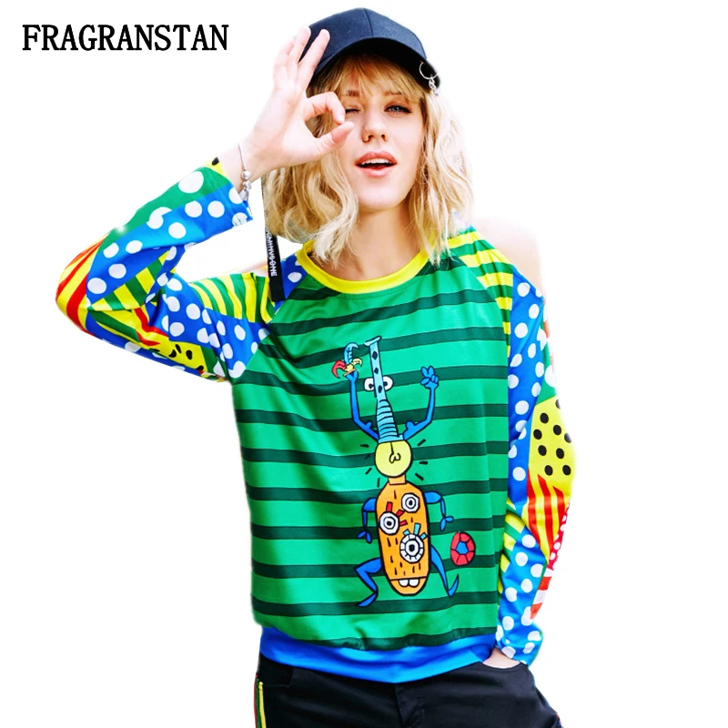 Женский свитшот с длинным рукавом повседневный Свободный пуловер открытыми